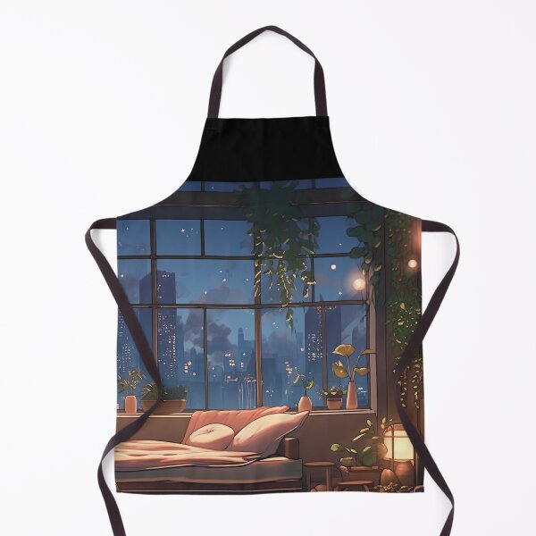 Item preview, anime cozy room decor, citiscape designed and sold by AI Gizmo.