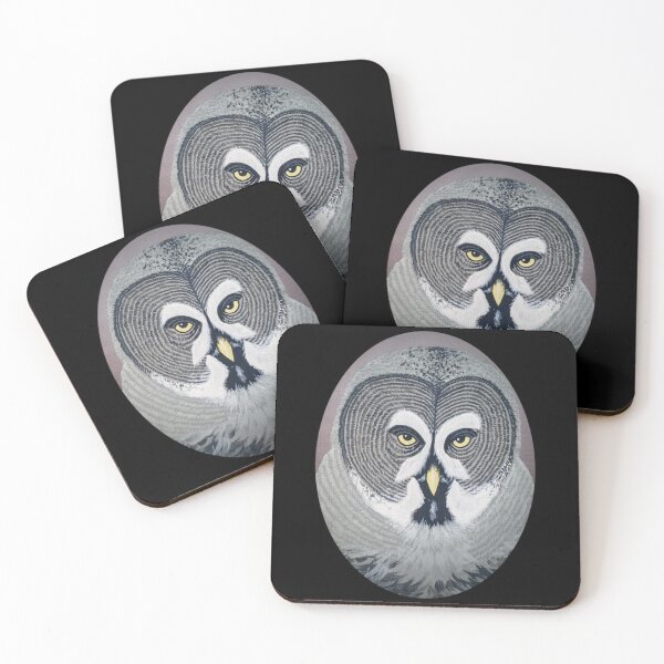 Item preview, Great Gray Owl Portrait designed and sold by Chillpinktea.
