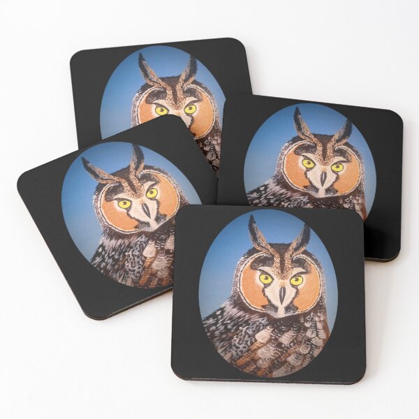 Item preview, Long Eared Owl Portrait designed and sold by Chillpinktea.