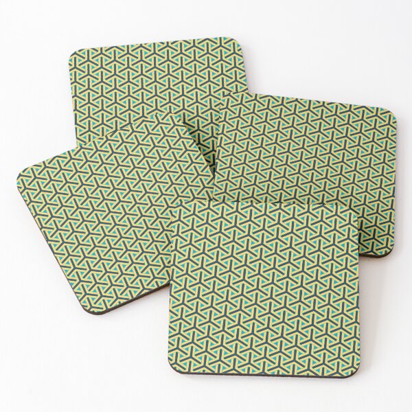 Item preview, Blue & Yellow-Green Japanese Intersecting Y Symbols Consistent Collage designed and sold by Alchemy-A-La-G.