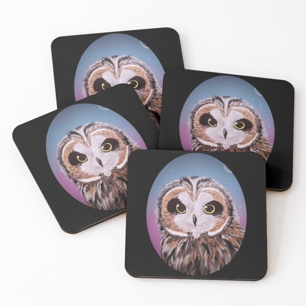 Item preview, Short Eared Owl Portrait designed and sold by Chillpinktea.