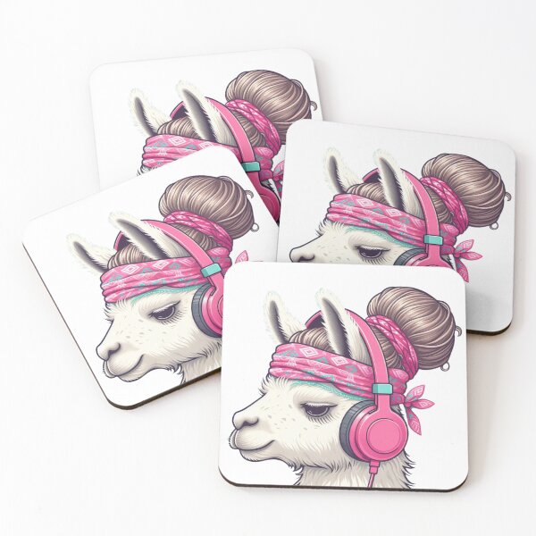 Item preview, llama with headphones designed and sold by Jemsruk.
