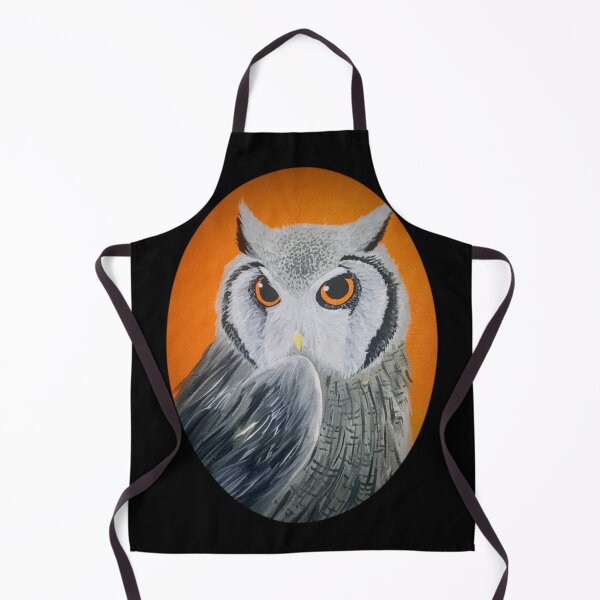 Item preview, White Faced Scops Owl Portrait designed and sold by Chillpinktea.