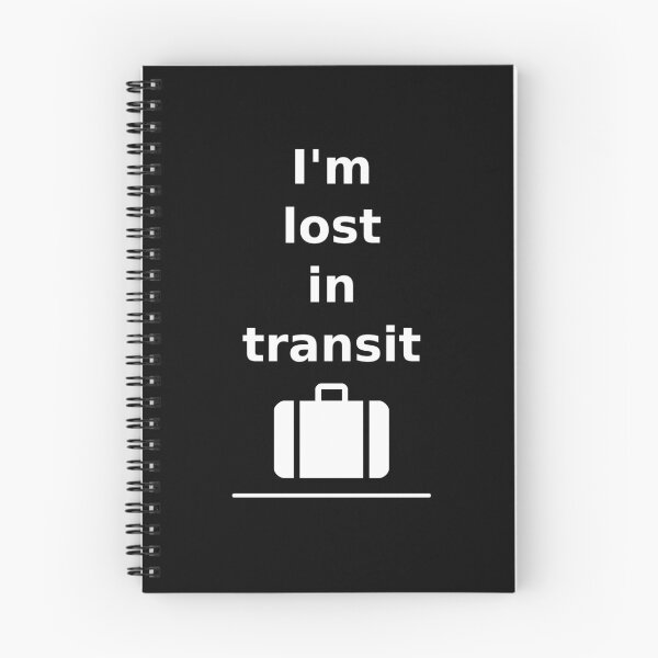 Item preview, I'm Lost in Transit Travel Suitcase Large Dark Monotone designed and sold by TinyStarAmerica.