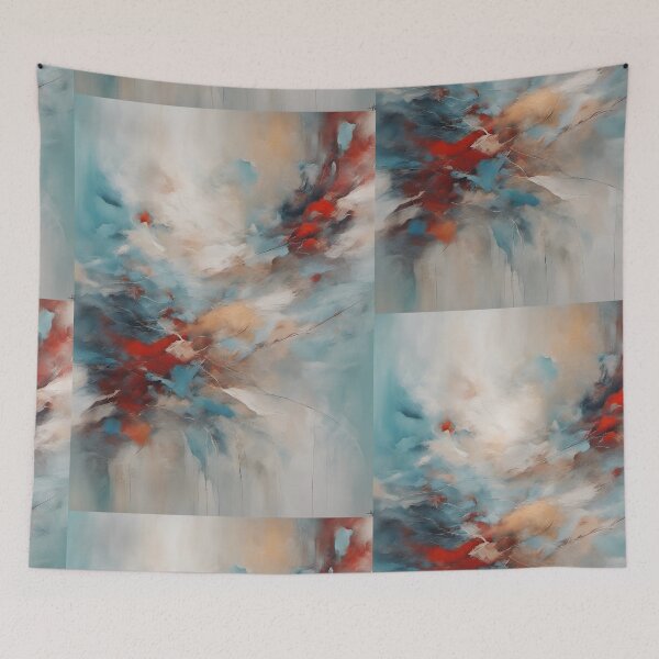 Item preview, Blue aubergine  Splash abstract artpiece, reality designed and sold by Coolparrotgirl.