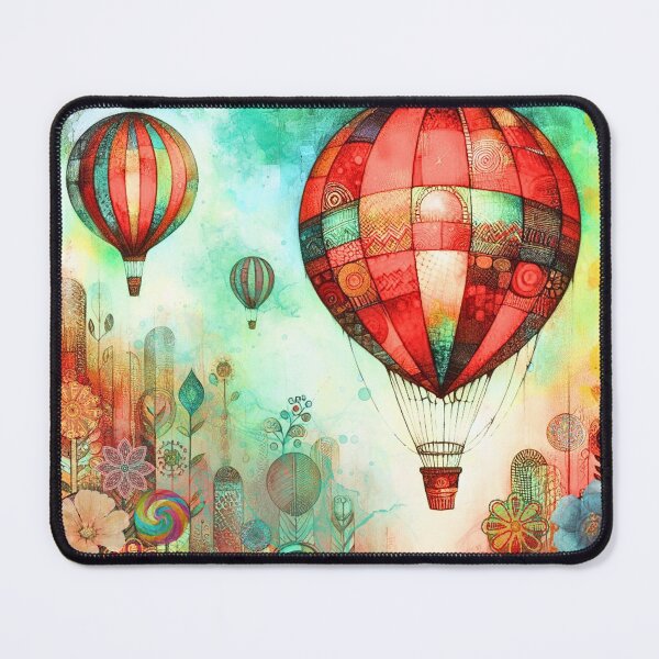Item preview, Hot Air Balloons - Whimsical Land of Flowers designed and sold by HausKatz.