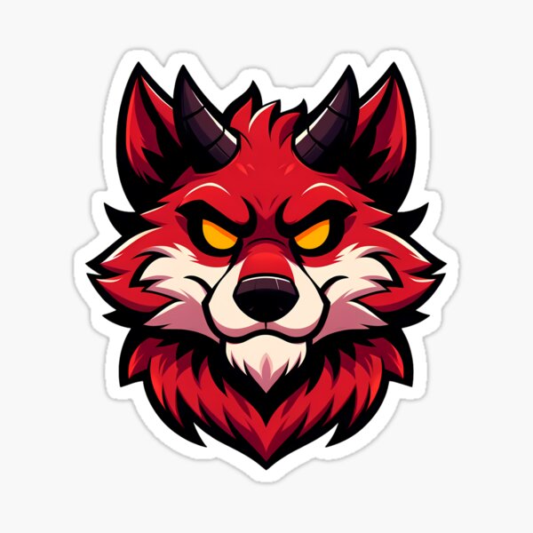Item preview, Red Demonic Furry Anthro Wolf designed and sold by BlueBullBazaar.