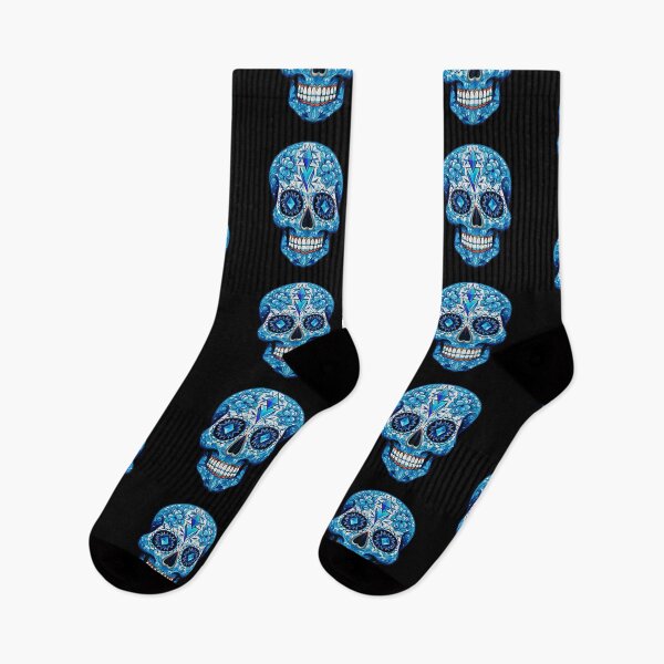 Item preview, Blue Sugar Skull | Crystal Skull | Day of the Dead | Dia de los Muertos | Catrina | Calaca | Calavera designed and sold by CoolHippoQuotes.