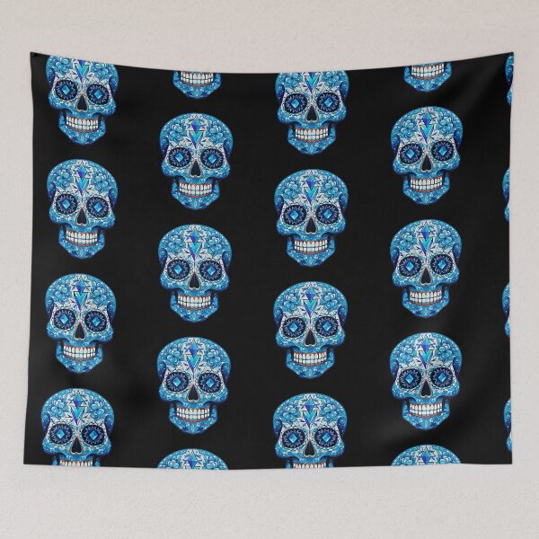 Item preview, Blue Sugar Skull | Crystal Skull | Day of the Dead | Dia de los Muertos | Catrina | Calaca | Calavera designed and sold by CoolHippoQuotes.
