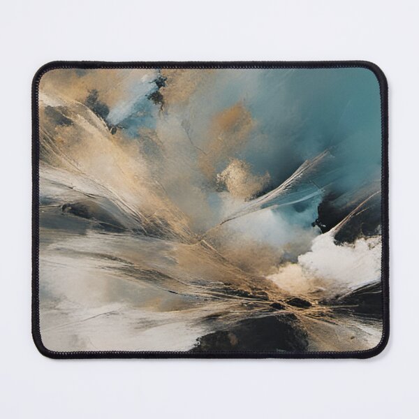 Item preview, Gold blue Splash abstract artpiece, reality designed and sold by Coolparrotgirl.
