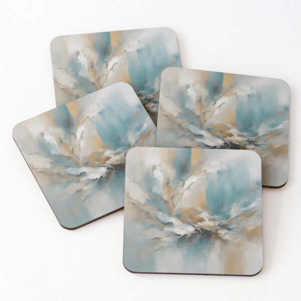 Artikelvorschau, Golden Blue Splash abstraktes Kunstwerk, Realität entworfen und verkauft von Coolparrotgirl.