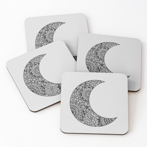 Item preview, Zen Crescent Moon - Black designed and sold by Julie Erin Designs.