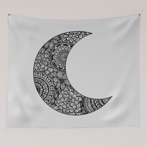 Item preview, Zen Crescent Moon - Black designed and sold by Julie Erin Designs.