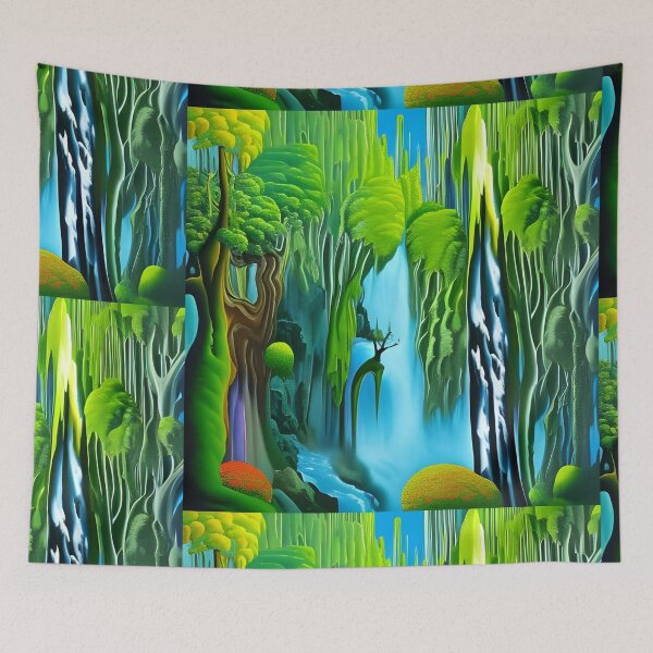 Item preview, Green forest abstract artpiece, reality designed and sold by Coolparrotgirl.