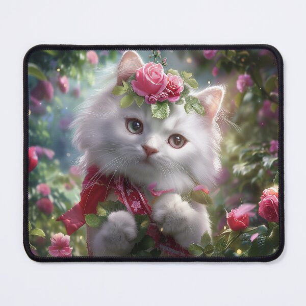 Item preview, Cat's Whimsical Cats - Romantic Collection - Rose Garden designed and sold by Mab2000.