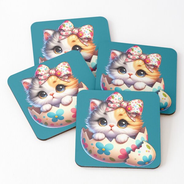 Item preview, Cute kitten in Easter eggs! designed and sold by fribabywonder.