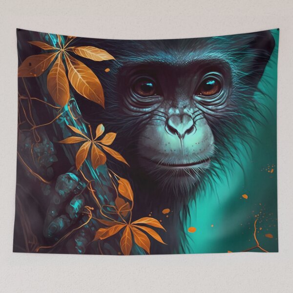 Aperçu de l'œuvre Enchanting Jungle Gaze créée et vendue par DeMuurdecoratie.