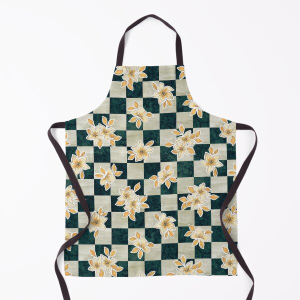 Item preview, Yellow Flowers on a Checkerboard Background designed and sold by SpiralBalloon.