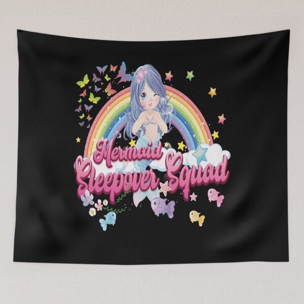 Item preview, Cute Girl Mermaid Sleepover Squad for Birthday Slumber Party designed and sold by angy2017.
