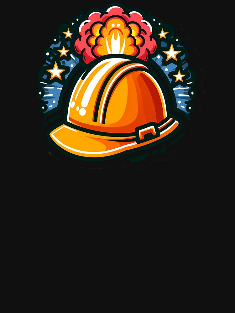 Thumbnail 7 von 7, Classic T-Shirt, Bauhelm Bau lustiger lustiger Bauhelm designt und verkauft von mehdigraph.