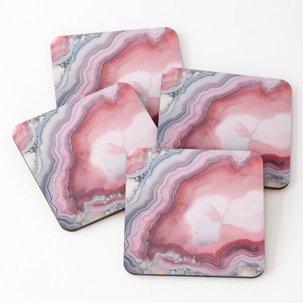 Item preview, Unique Pink Agate Abstract Art Design Nature Print designed and sold by fluffstuffgifts.