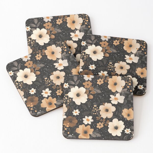 Item preview, Boho Flowers on Dark Background designed and sold by StudioMokome.
