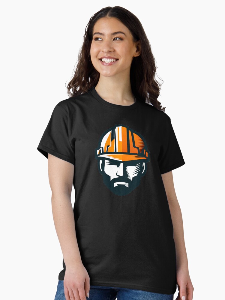 Thumbnail 2 von 7, Classic T-Shirt, Bauhelm Bau lustiger lustiger Bauhelm designt und verkauft von mehdigraph.