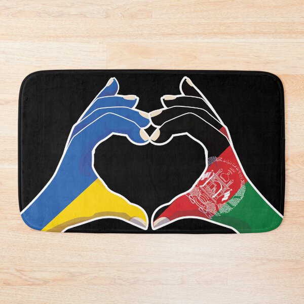 Item preview, Afghan Afghanistan Ukraine Ukrainian Love Heart Peace designed and sold by FlagX.
