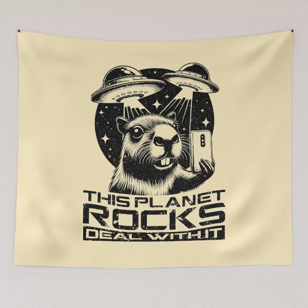Item preview, This Planet Rocks Capybara Alien For Rodent Animal Lover Gift Idea designed and sold by Myth-Creatures.