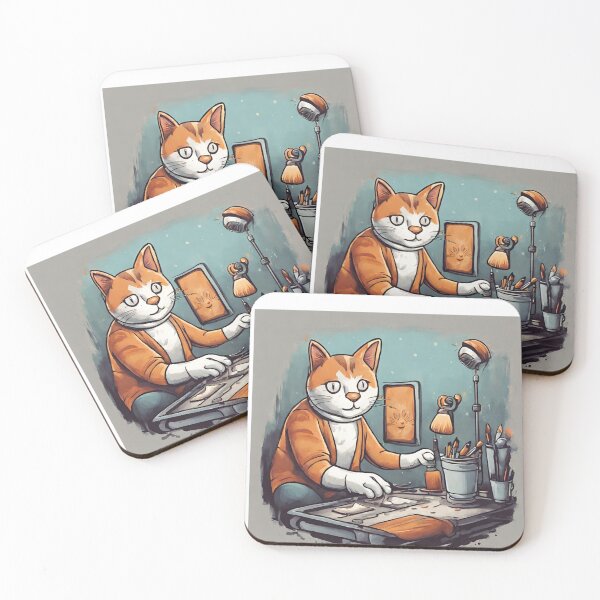 Item preview, A Cat Painting of a Cat painting designed and sold by jaygraham.