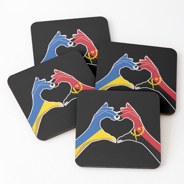 Item preview, Angola Angolan Ukraine Ukrainian Love Heart Peace designed and sold by FlagX.