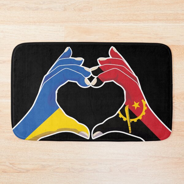 Item preview, Angola Angolan Ukraine Ukrainian Love Heart Peace designed and sold by FlagX.