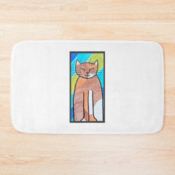 Item preview, Diagonal Stripe Cat #4 designed and sold by ErinBrieArt.