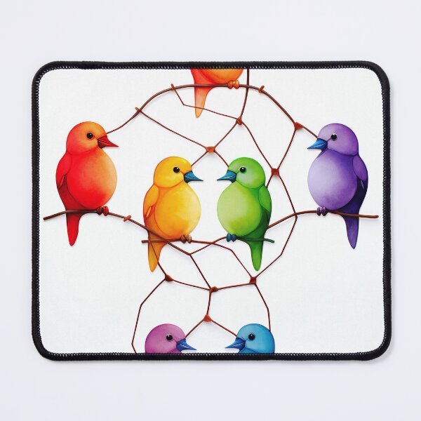 Item preview, Colorful Bird Network designed and sold by DeMuurdecoratie.