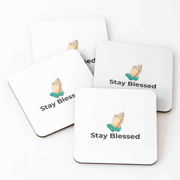 Item preview, Stay Blessed Christian Design with Black Text and Brown prayer hands with green wristband designed and sold by Bo Christian  Merch.