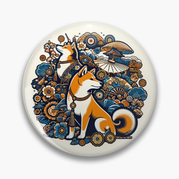 Item preview, Shiba Inu Japanese Art Shiba Inu Dog designed and sold by ElegantCat.