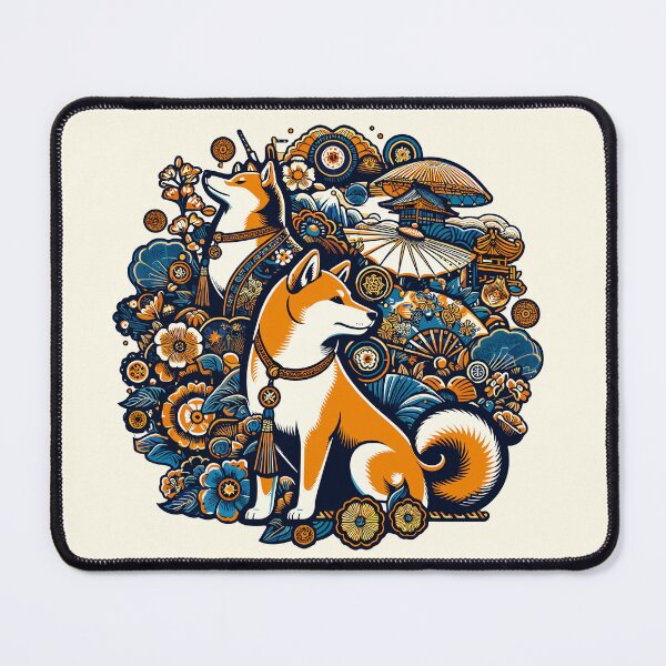 Item preview, Shiba Inu Japanese Art Shiba Inu Dog designed and sold by ElegantCat.