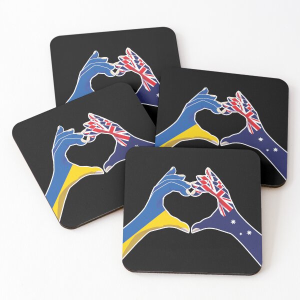 Item preview, Australia Australian Ukraine Ukrainian Love Heart Peace designed and sold by FlagX.