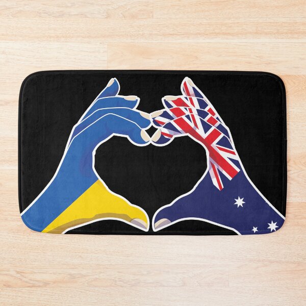 Artikelvorschau, Australien Australier Ukraine Ukrainisch Liebe Herz Frieden entworfen und verkauft von FlagX.