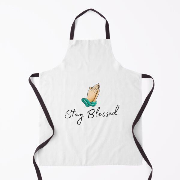 Item preview, Stay Blessed Christian Design with Black Cursive Text and Brown prayer hands with green wristband designed and sold by Bo Christian Merch.