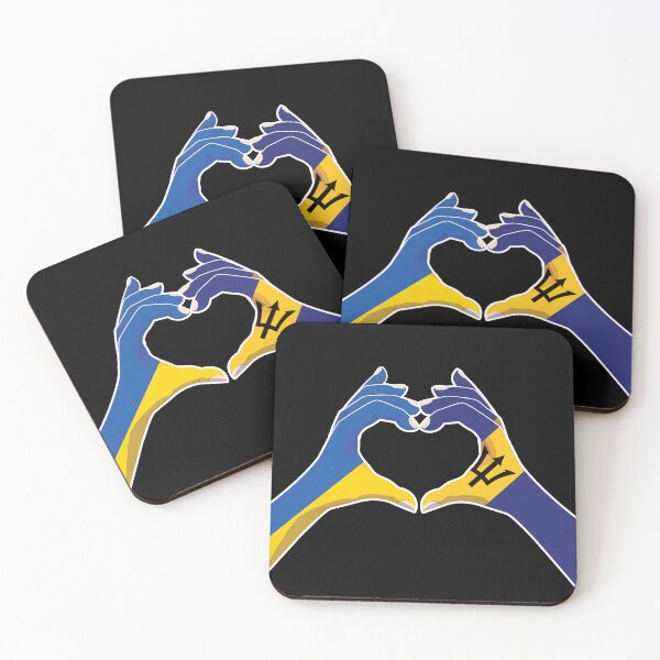 Item preview, Barbados Barbadian Ukraine Ukrainian Love Heart Peace designed and sold by FlagX.