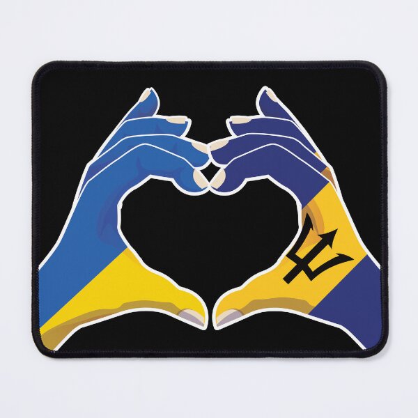 Item preview, Barbados Barbadian Ukraine Ukrainian Love Heart Peace designed and sold by FlagX.
