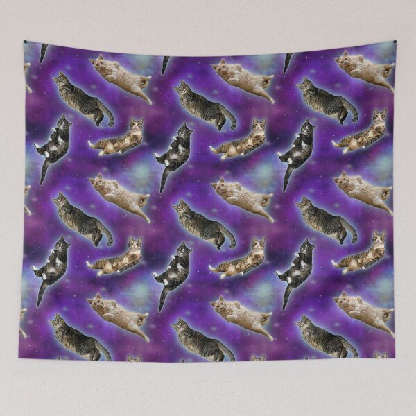 Item preview, Cats in Space Pattern designed and sold by Kimiwarui.
