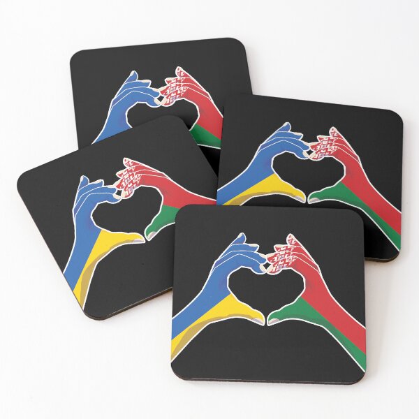 Item preview, Belarus Belarusian Belarussian Ukraine Ukrainian Love Heart Peace designed and sold by FlagX.