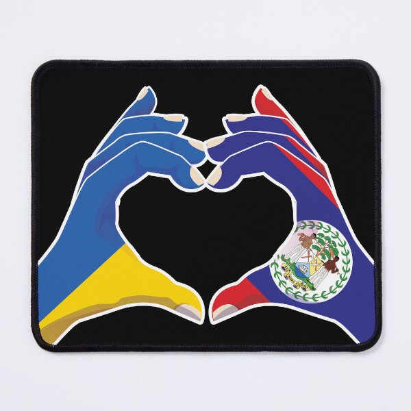 Item preview, Belize Belizean Ukraine Ukrainian Love Heart Peace designed and sold by FlagX.