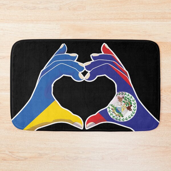 Item preview, Belize Belizean Ukraine Ukrainian Love Heart Peace designed and sold by FlagX.