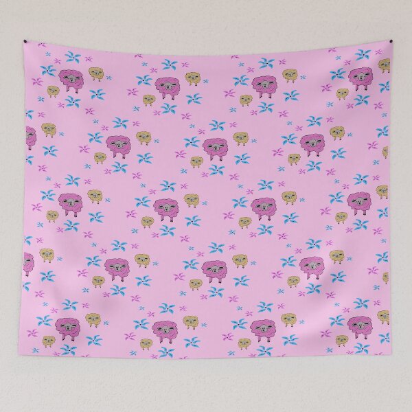 Item preview, Whimsical Sheep and Flower Pattern designed and sold by jwturcott.