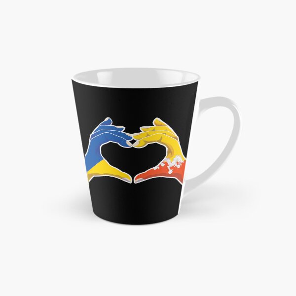 Item preview, Bhutan Bhutanese Ukraine Ukrainian Love Heart Peace designed and sold by FlagX.