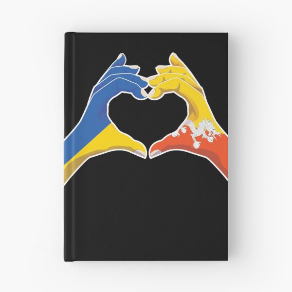 Item preview, Bhutan Bhutanese Ukraine Ukrainian Love Heart Peace designed and sold by FlagX.
