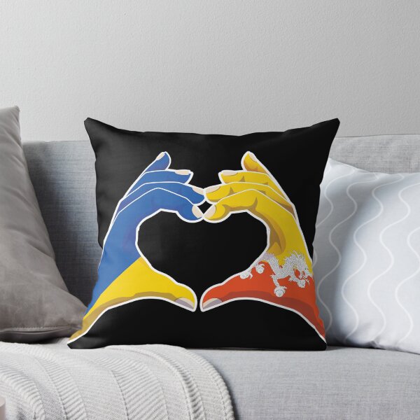 Item preview, Bhutan Bhutanese Ukraine Ukrainian Love Heart Peace designed and sold by FlagX.